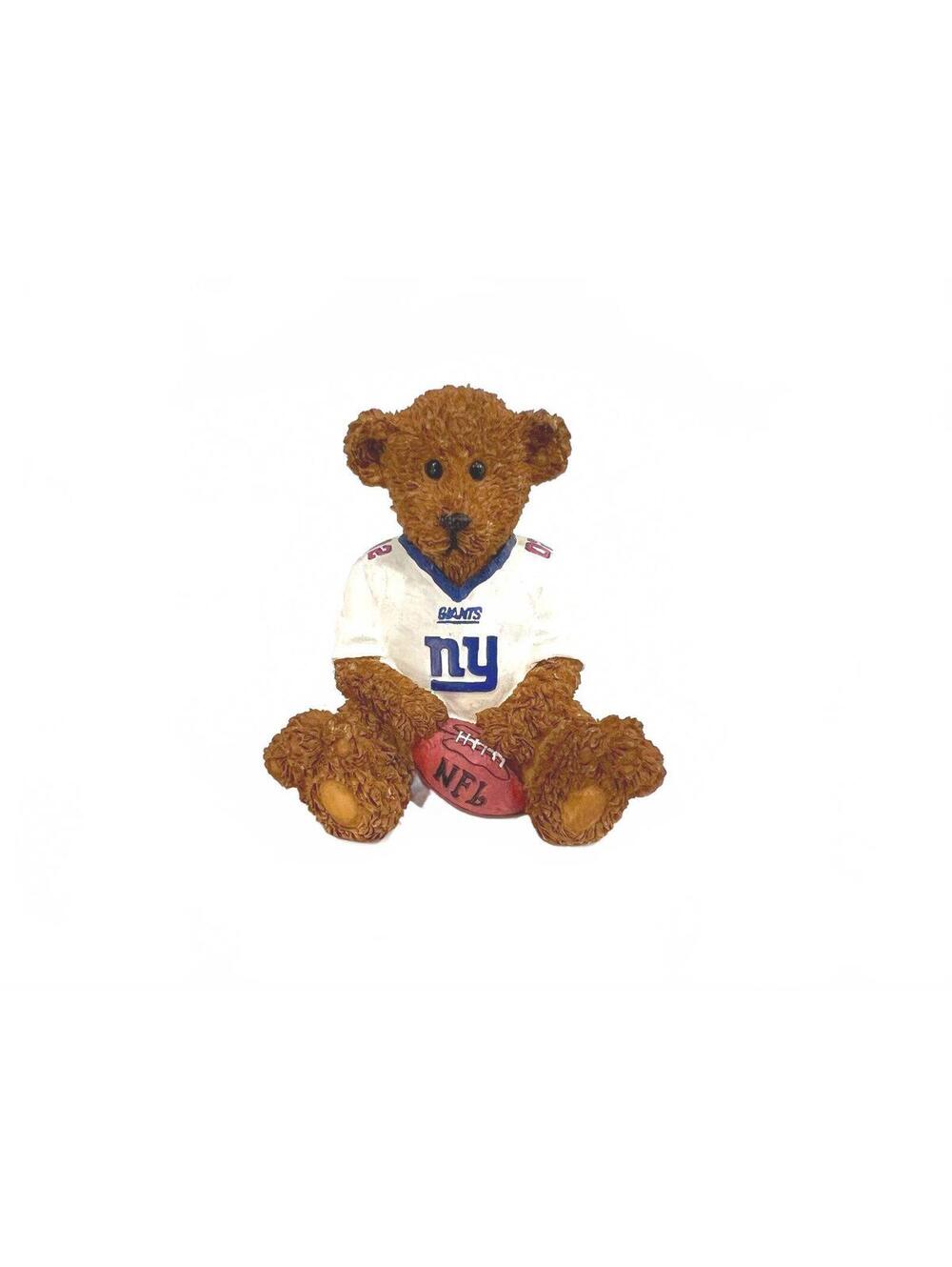 Vintage Elby Powerplay Teddies NFL Bear Figurine with Box - New York Giants